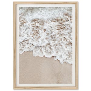 Fine Art Beach Print -  Framed Beach Sand Photography, Muted Coastal Wall Decor, Ocean Boho Print, Coastal Grandmother Wall Decor