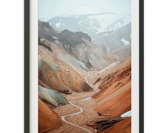 Fine Art Landscape Photography Print - Iceland Abstract Mountain Framed Home Wall Decor