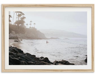 Framed Coastal Surf Print | Photography Wall Art, Laguna Beach Decor