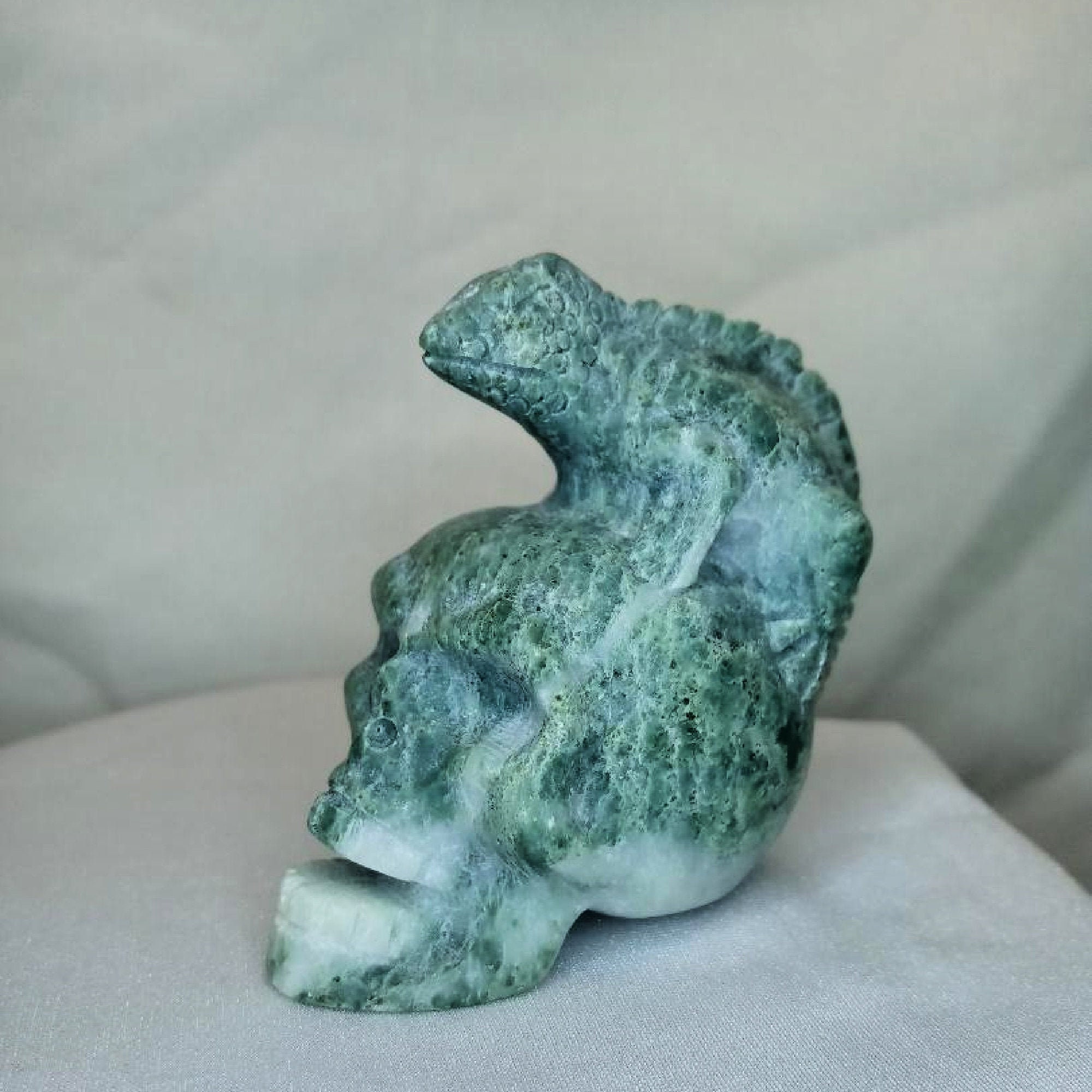 Snake Dragon Jade Skull With Lizard Jade Snake Dragon Jade - Etsy Nederland
