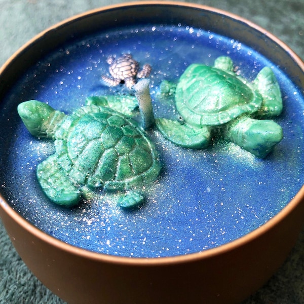 Sea Turtle Soy Candle, New Sea Turtle Family, Sea Turtle Gifts, Turtle, Sea Turtle Gift Set