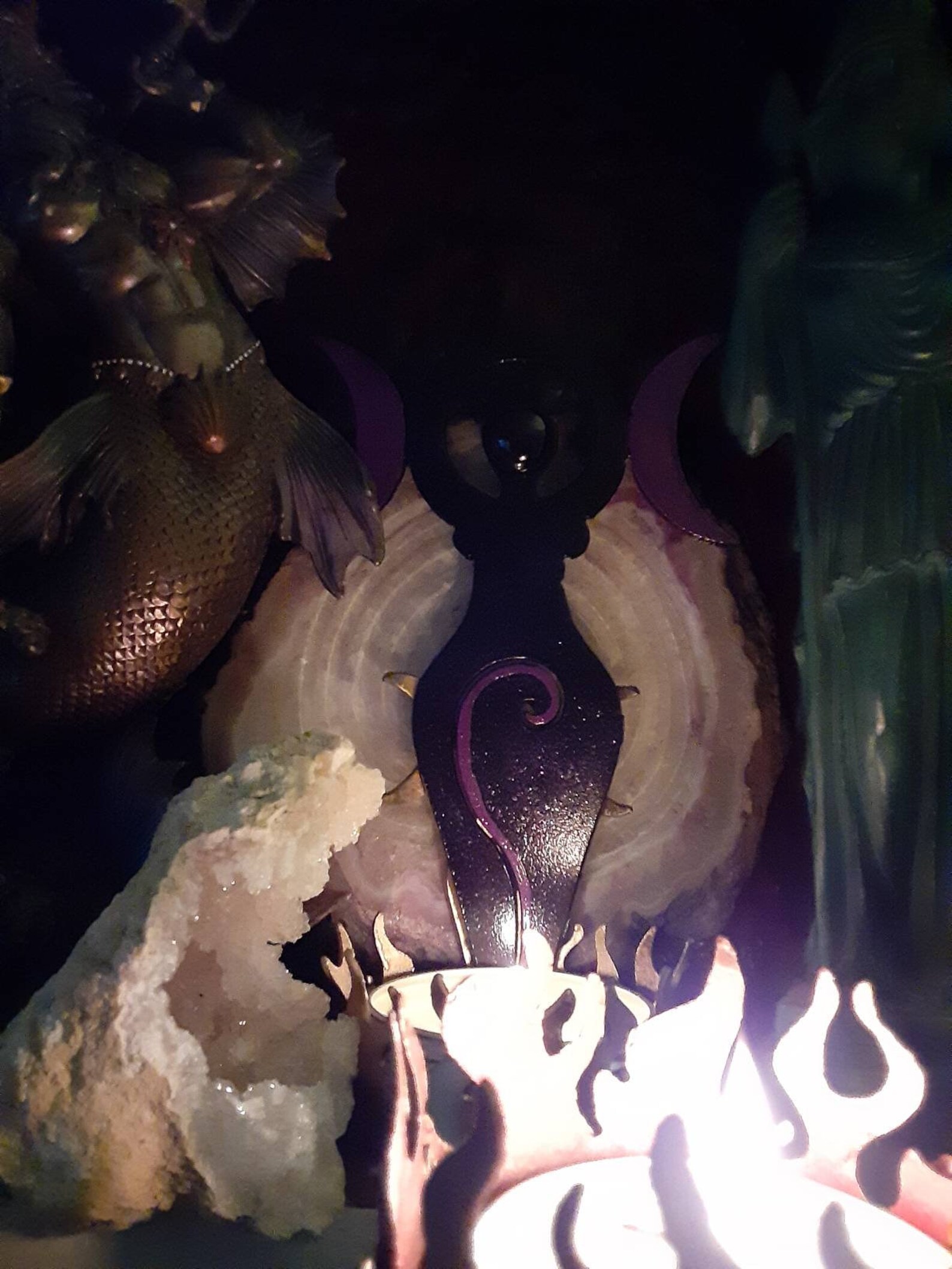 Triple Moon Goddess Wall Art Altar Statue Custom Design Etsy