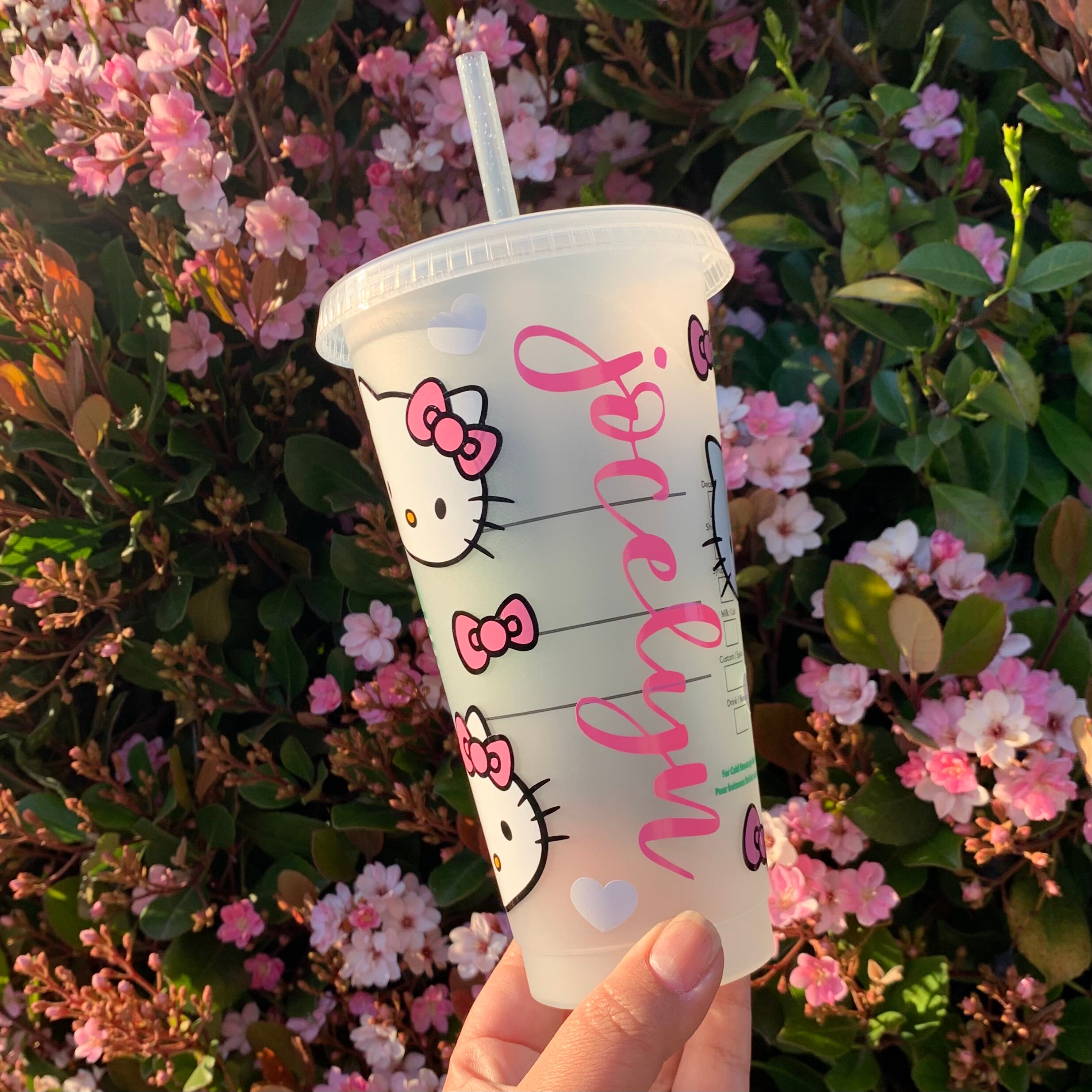 Starbucks reusable cup customized cup Kitty Cup cup with lid Starbucks cup personalized gift Starbucks tumbler gift ideas