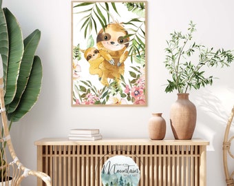 Safari Animal Nursery print, Meerkat print, Nursery Art boy, girls  Safari Animal wall  prints, bedroom Decor.