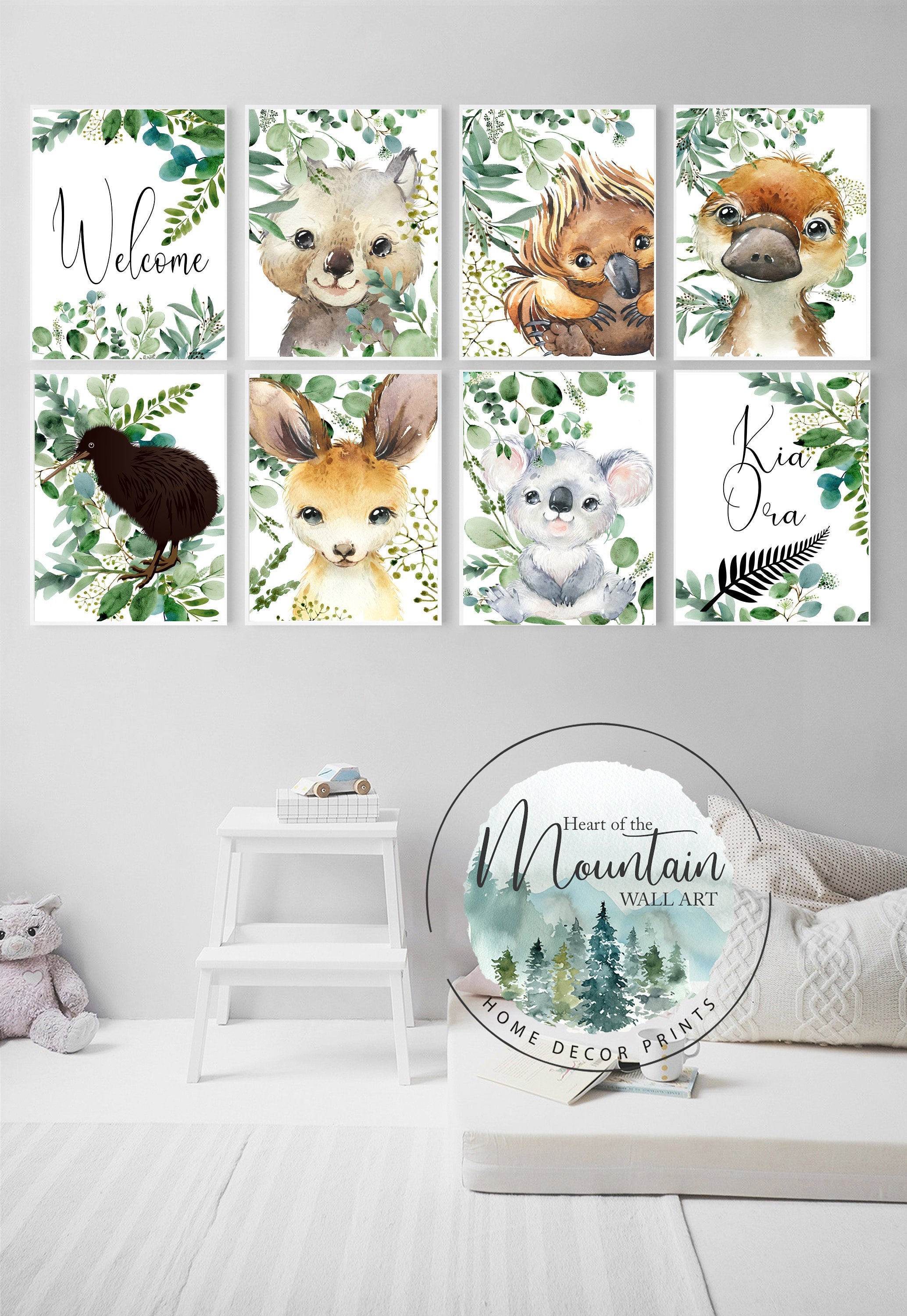 Printed Australian New Zealand Animals Kia Ora Name Set of - Etsy Australia Printed Australian New Zealand Animals Kia Ora Name Set of - Etsy Australia