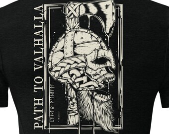 Path to Valhalla Viking T-Shirt, Norse Warrior Graphic