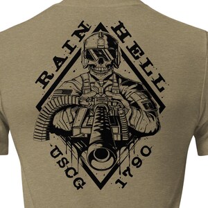 U.S. Coast Guard Door Gunner T-Shirt, Aviation Crew Graphic