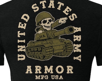 Army Armor T-Shirt, Tanker Military Graphic