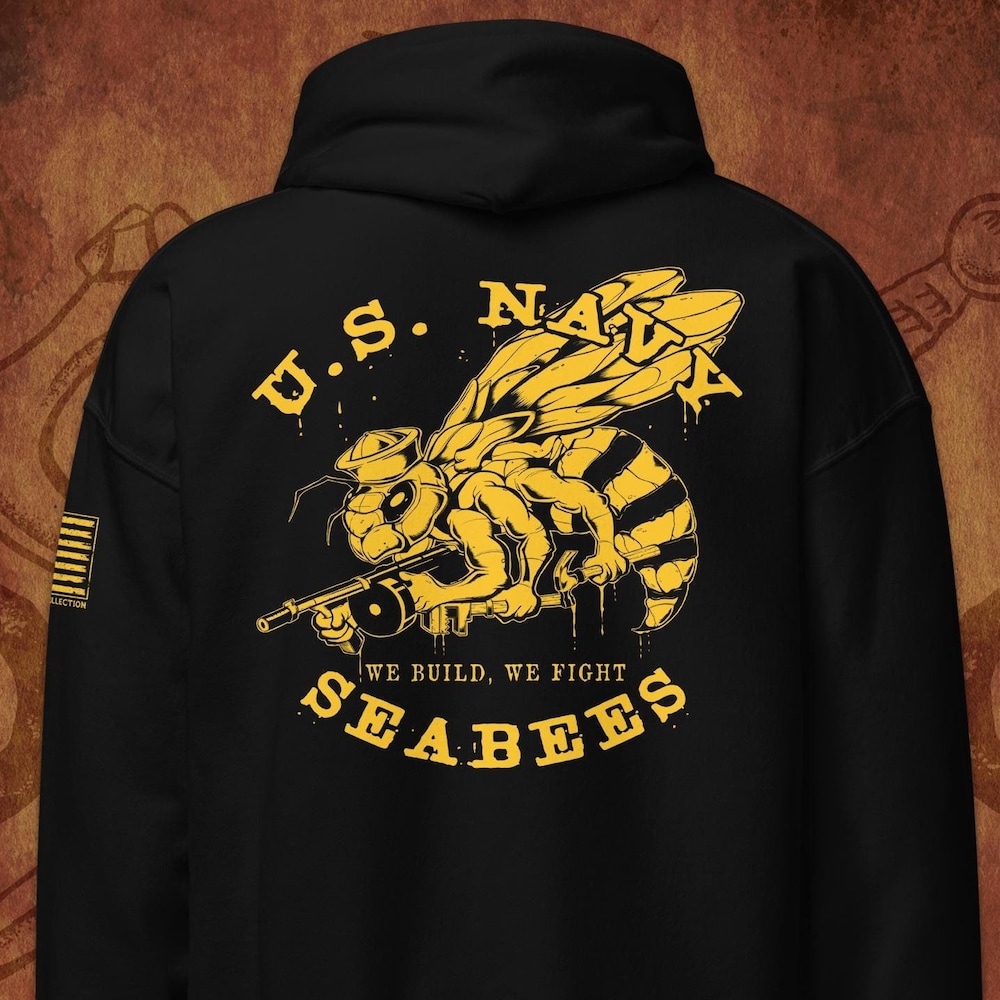 Navy Seabees Hoodie, Navy Hoodie, Navy Apparel, Naval Hoodie, Military Hoodie, Navy Gifts, Sailor Hoodie, Navy Veteran, Veteran Hoodie Teesummer