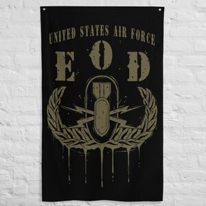U.S. Air Force EOD Military Badge Flag