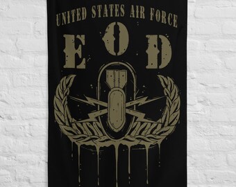 U.S. Air Force EOD Military Badge Flag