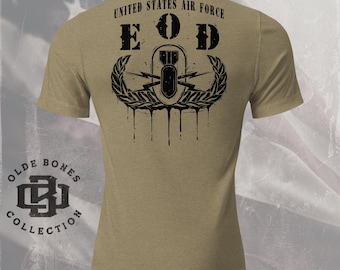 Camiseta con el emblema de desactivación de explosivos de la Fuerza Aérea de EE. UU.