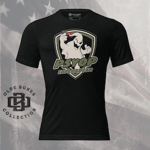 Army PSYOP Ghost Military T-Shirt, Tri-Blend Black Psyop Designs, Army Shirts, Veteran, Military Ghost, Funny Military, Psyop Ghost Shirt