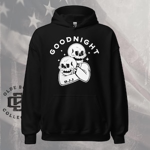 Goodnight Brazilian Jiu Jitsu Hoodie, Jiu Jitsu Hoodies, Jiu Jitsu Hoodie, Grappling Hoodie, Jiu Jitsu Apparel, MMA Hoodie, Skull Apparel