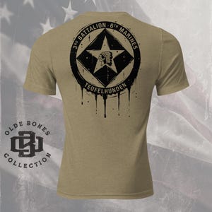 Tri-Blend Olive 3/6 Marine Military T-Shirt