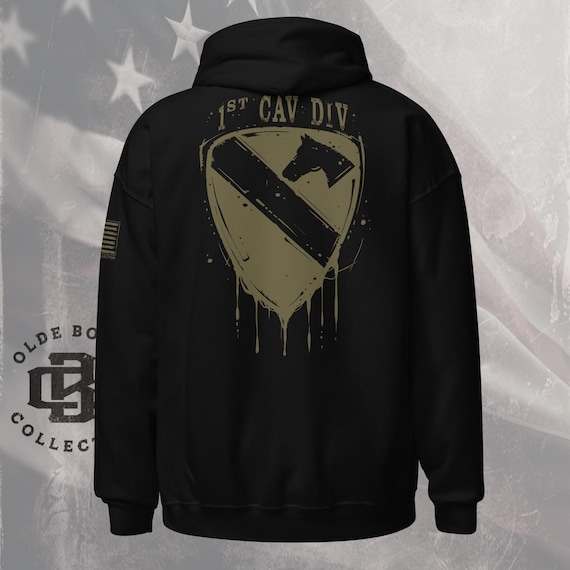 Army 1st Cavalry Division Military Black Hoodie, Veteran Hoodie