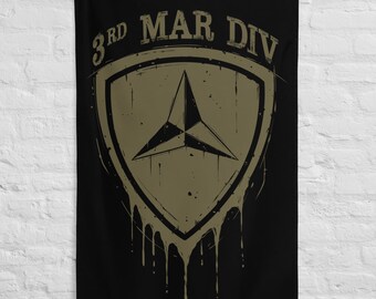 Militärflagge der 3. US-Marineinfanteriedivision, einseitig bedruckt, Wanddekoration, patriotische Dekoration