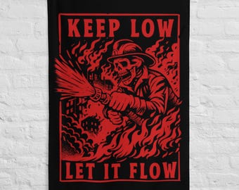 Feuerwehrflagge: Tief halten, es fließen lassen