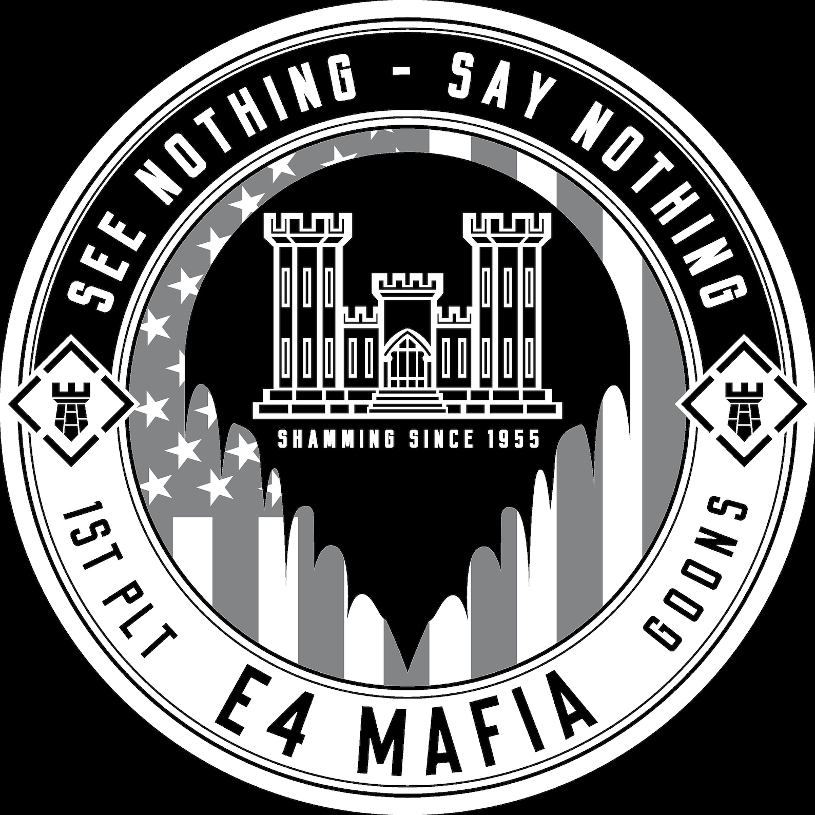 Army E4 Mafia 1st PLT Goons, Military Stickers, Army Stickers, Army ...