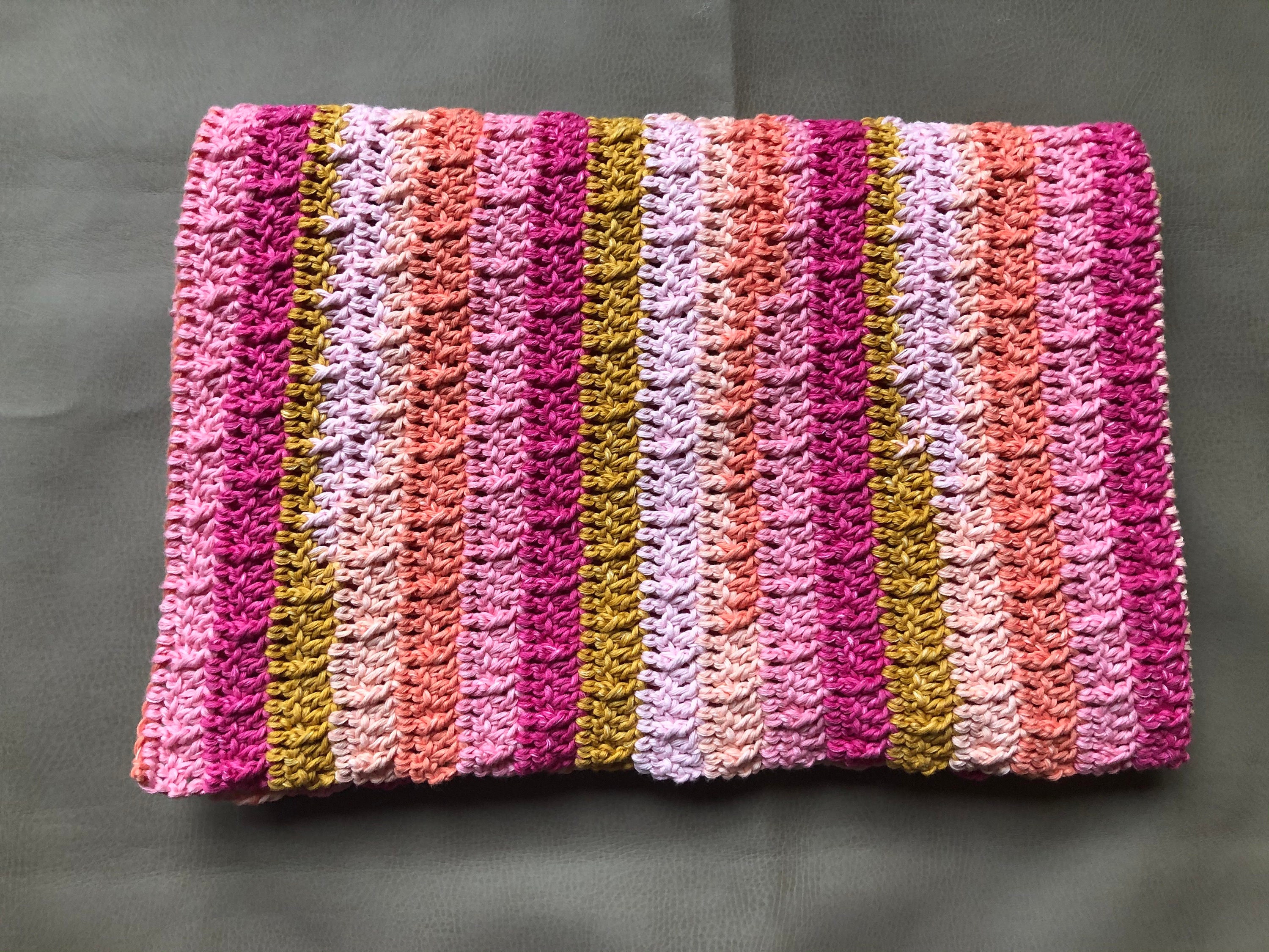Handcrocheted Baby Blanket in Sunrise Colors Etsy