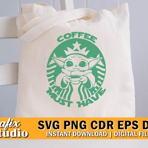 Baby Yoda SVG | This is the Way | Grogu | Star Wars | Baby Yoda | Yoda Svg | Coffee Svg | Svg for Cricut | Mandolorian SVG | Coffee Lover
