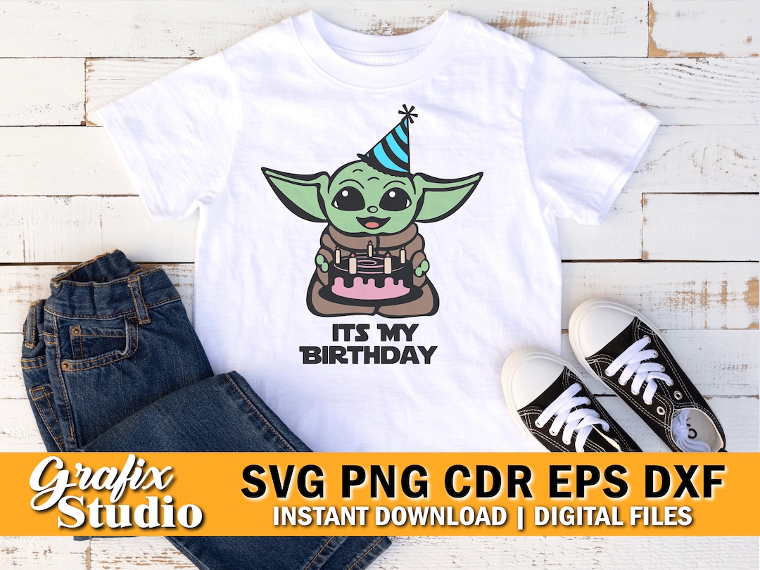 Yoda Birthday Svg, Starwars Birthday Svg, Baby Yoda Svg, Mandalorian ...