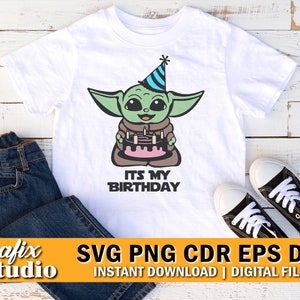 Star Wars Birthday Svg, Baby Yoda Shirt Design (Digital Download)