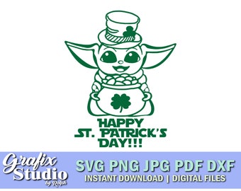 Yoda St Patrick Svg Etsy