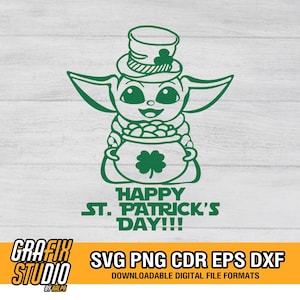 St Patricks Day Svg Kinder Star Wars Svg Baby Yoda St Patricks Day Svg Irish Starwar Design St Patricks Day Svg für Kinder bei St Patrick