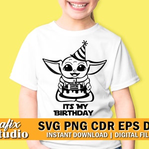 Baby Yoda Svg, Its My Birthday, Baby Yoda Birthday Svg, Yoda Birthday, Mandolorian Svg, Mandalorian,| This is the Way, Star Wars,
Grogu svg, Baby Yoda svg, The Child svg, Kid svg, The Mandalorian svg, Star Wars svg, Grogu Cut File