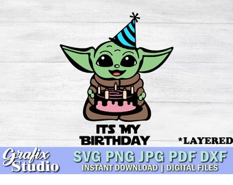 Yoda Birthday Svg Etsy