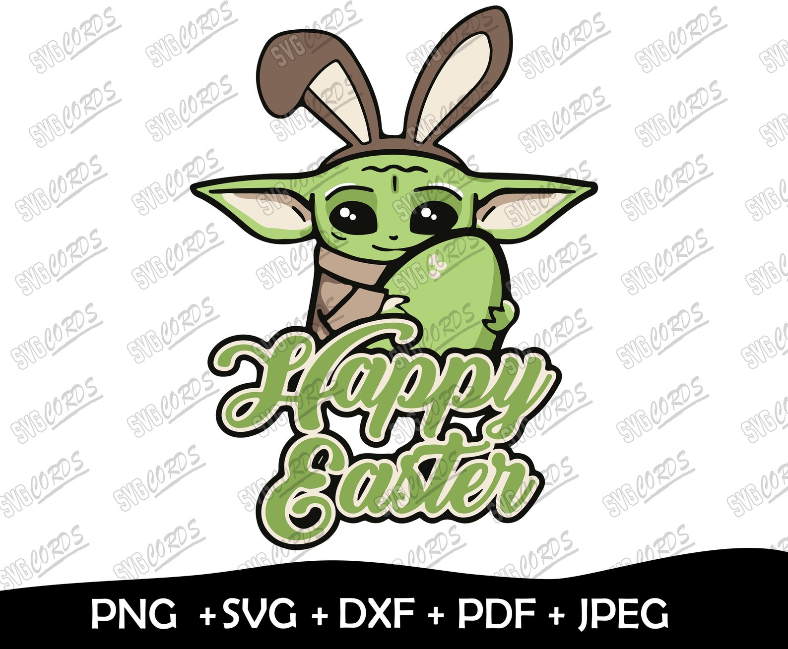 Download Baby Yoda Svg Happy Easter Mandalorian This is the way | Etsy
