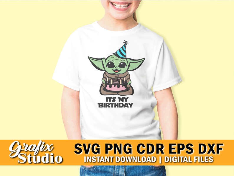 Star Wars Birthday Svg, Baby Yoda Shirt Design (Digital Download)
