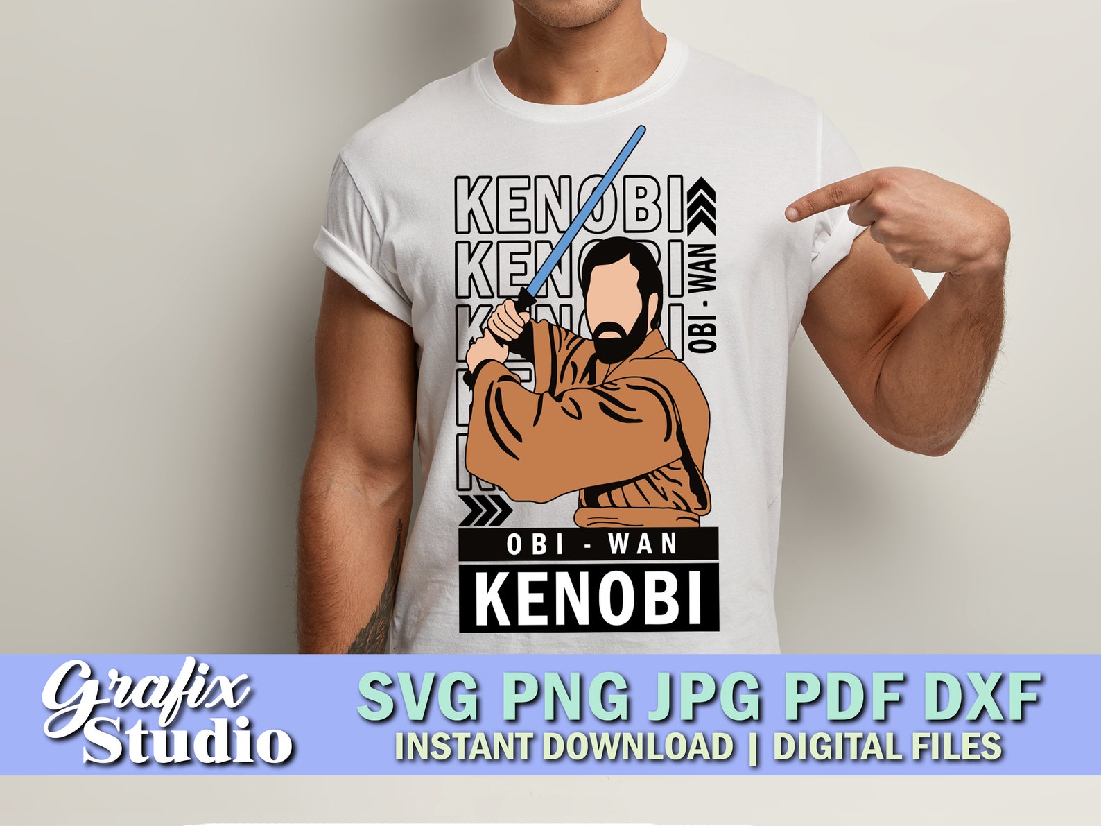 Obiwan Svg Obi Wan Kenobi Svg Kenobi Svg Obiwan Bootleg - Etsy