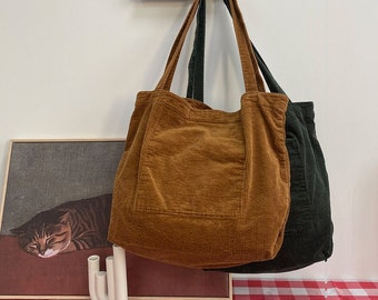 Bolso de pana, bandolera, tote bag, bandolera, regalo