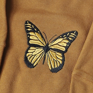 Butterfly embroidered sweatshirt,Brown sweatshirt crewneck,Fall Sweatshirt,vintage sweatshirt image 3