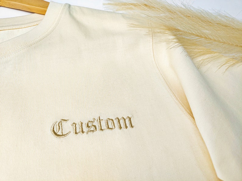 Custom Embroidered T Shirt,Custom Text Shirt, Custom Logo Shirt , Personalized Embroidered T-Shirt, Short Sleeve Embroidered Tee image 5