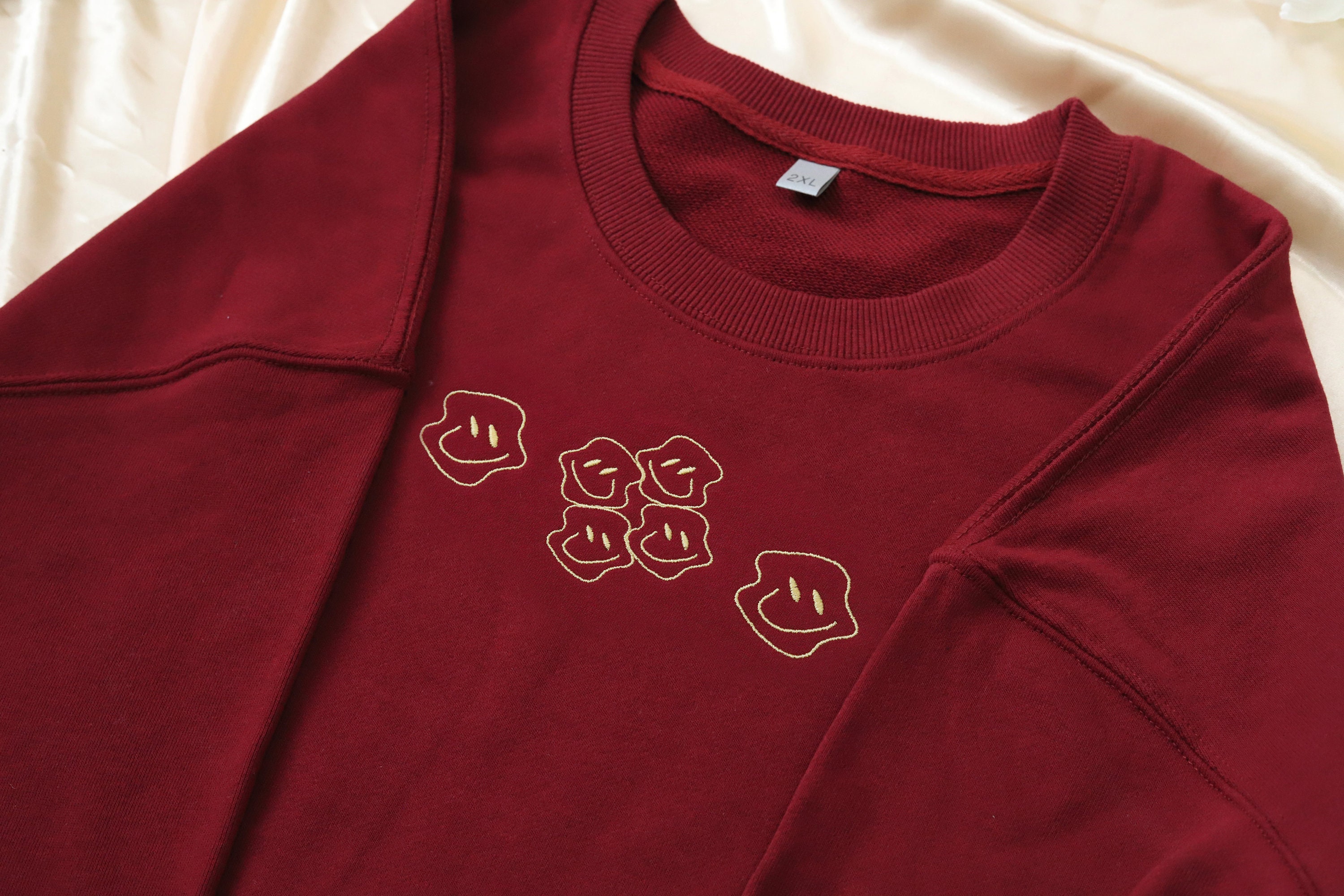 Discover Smiley face Embroidered Sweatshirt