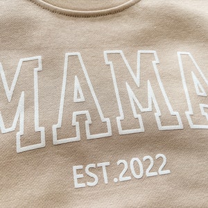 Custom Embossed Mama Sweatshirt with Kids Names,MAMA Puff Design Sweatshirt,Custom Puff Print Sweatshirt,Mothers Day Gift image 4