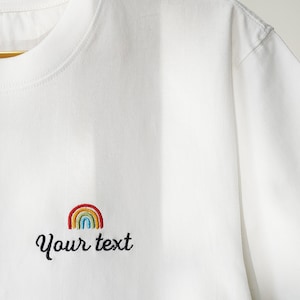 Custom Embroidered Text T Shirt,Custom Logo Shirt,Embroidered Tee, Custom Tee,Personalized Gifts,Mother's Day Gift image 3