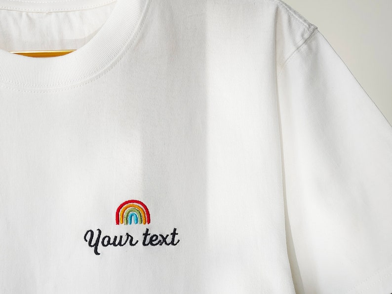 Custom Embroidered Text T Shirt,Custom Logo Shirt,Embroidered Tee, Custom Tee,Personalized Gifts,Mother's Day Gift image 3