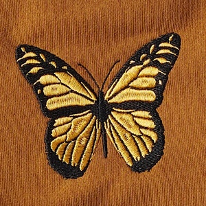 Butterfly embroidered sweatshirt,Brown sweatshirt crewneck,Fall Sweatshirt,vintage sweatshirt image 4