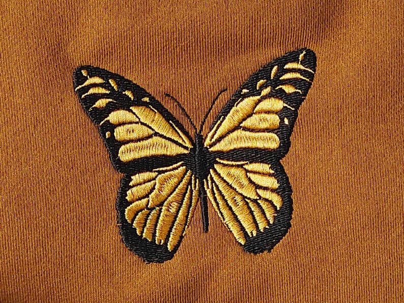 Butterfly embroidered sweatshirt,Brown sweatshirt crewneck,Fall Sweatshirt,vintage sweatshirt image 4