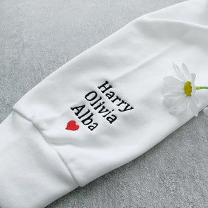 Custom photo line embroidered sweatshirt,Personalized sweatshirt,outline photo sweatshirt,Custum couple Hoodie, Wedding Gift image 3