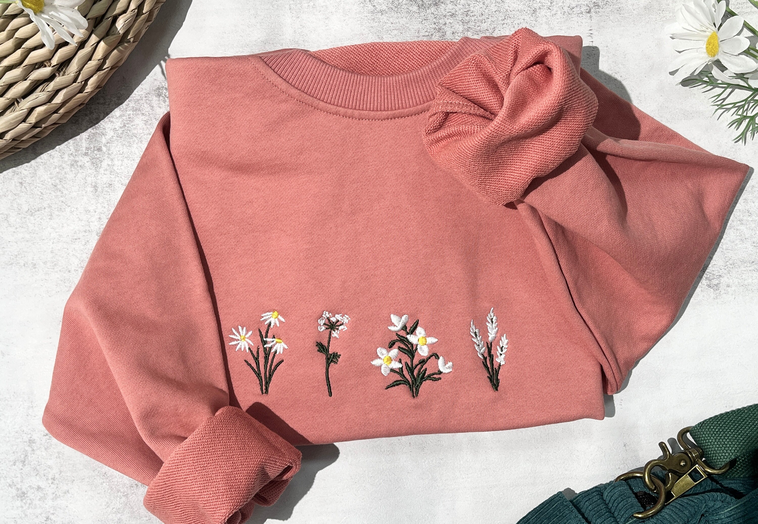 Embroidered Plus Size Sweatshirt Etsy UK
