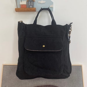 Corduroy Shoulder Bag,Handbag,Shoulder Messenger Bag,Tote Bag For Shopping,Corduroy Bag black Enhanced