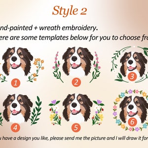 Custom Dog Portrait Embroidered Sweatshirt,Custom Pet Hoodie, Personalized Pet Face and Pet name Sweatshirt,Custom gift image 7