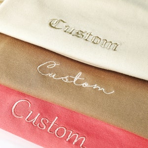 Custom Embroidered T Shirt,Custom Text Shirt, Custom Logo Shirt , Personalized Embroidered T-Shirt, Short Sleeve Embroidered Tee image 3