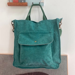 Corduroy Shoulder Bag,Handbag,Shoulder Messenger Bag,Tote Bag For Shopping,Corduroy Bag green Enhanced