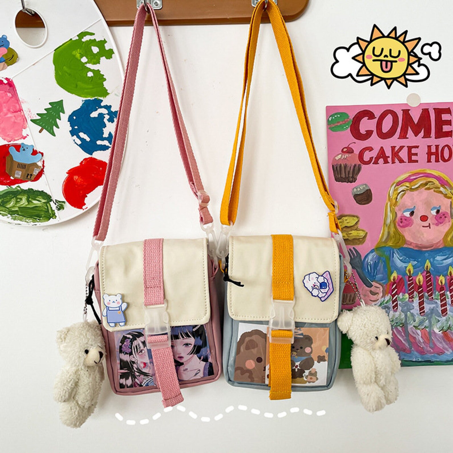 Small Crossbody Canvas BagSmall Kawaii Shoulder BagEveryday Etsy